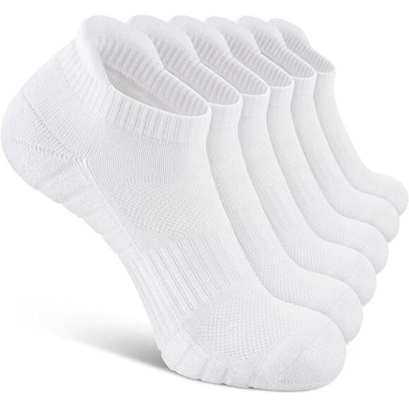 Low Cut Ankle Socks 6 Pack Cushioned Breathable Anti Blister Men Women Running - Picture 8 of 8